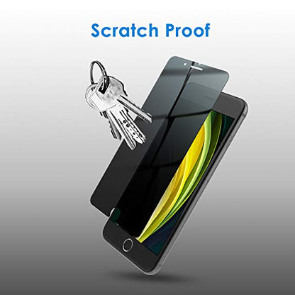 JETech Privacy Screen Protector for iPhone SE 3/2, iPhone 8/7, 2-Pack - size: iPhone SE 3/2_iPhone 8/7