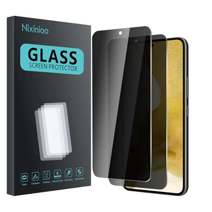 2 Pack Privacy Screen Protector for Samsung Galaxy S22/S23 5G, Anti Spy Tempered Glass 9H Hardness, Black Protector Anti Spy, Bubble Free, Anti-Scratch - size: Galaxy S22/S23 FK2