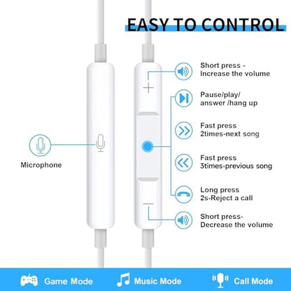 2Pack Wired Earbuds, with Microphone and Volume Control,3.5mm in-Ear Earphones/Headphones/Headset with Noise cancelling and Deep bass Compatible with iPhone/iPad/ tablet/Android/Laptops/PC (White)