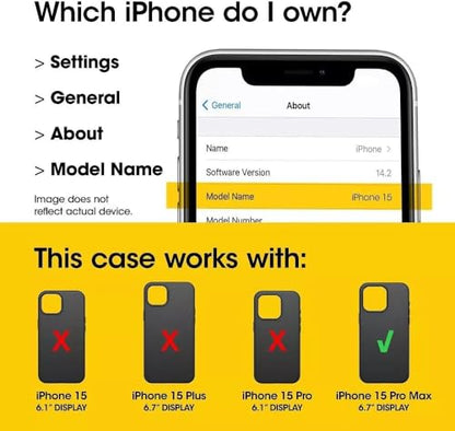 OtterBox iPhone 15 Pro Max (Only) - Defender Series Case - Lichen the Trek (Green) - Screenless - Rugged & Durable - with Port Protection - Holster Clip Includes - Microbial Defense Protection - color: Lichen the Trek (Green)