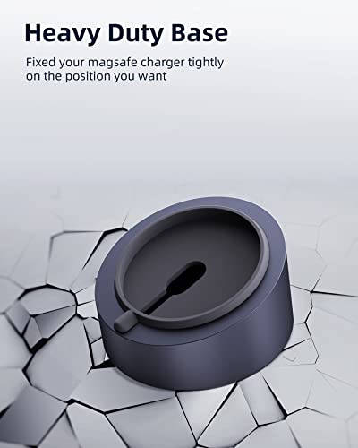 Stouchi Mag- Safe Charger Stand for 25W/15W MagSafe Charger Heavy-Duty Premium Metal Holder Base Desktop Tablet Mount for iPhone 17/16 Pro /16/15 Pro/15/14/13/12 -Grey - color: Grey