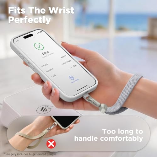 SURPHY Elastic Phone Wrist Strap, Phone Lanyard, Key Chain Lanyards - color: Gray