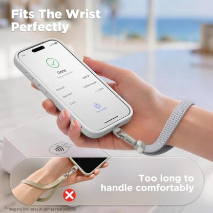 SURPHY Elastic Phone Wrist Strap, Phone Lanyard, Key Chain Lanyards - color: Gray