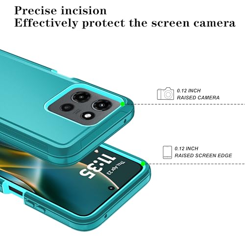 Qinmay Phone Case for Motorola Moto G 2025/Moto G Play 5G 2025 Case with HD Screen Protector, Heavy Duty Shockproof & Dropproof 3-Layer Cover Phone Case,LakeSkyBlue - color: LakeSkyBlue