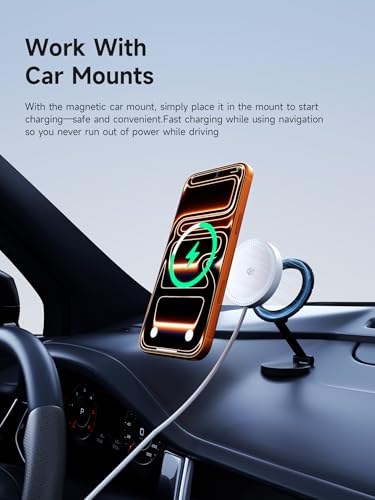 Hagibis Magnetic Wireless Charger, Qi2.2 Dual-Sided Magnetic 25W Magsafe Fast Charging Pad for iPhone 17 16 15 Pro Max, AirPods4/3/2/Pro, Galaxy S26 S25 S24 Ultra, Pixel 10 Series (Silver) - color: Silver