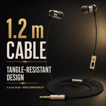Betron AX5 Earphones Wired Earbud Headphones with Microphone