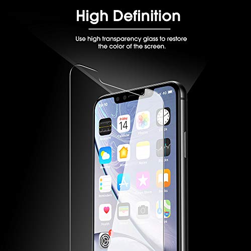 OMOTON 3 Pack Designed for iPhone 11 and iPhone XR Screen Protector (6.1"), Enhanced Tempered Glass Protection, Case Friendly Anti Scratch Bubble Free Ultra Resistant - size: iPhone 11/XR