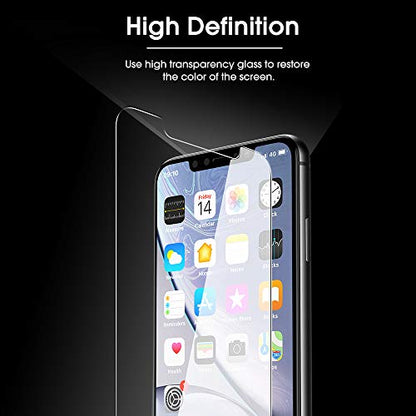 OMOTON 3 Pack Designed for iPhone 11 and iPhone XR Screen Protector (6.1"), Enhanced Tempered Glass Protection, Case Friendly Anti Scratch Bubble Free Ultra Resistant - size: iPhone 11/XR