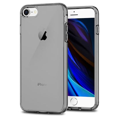 TENOC Phone Case Compatible with iPhone SE (2nd 2020 and 3rd 2022 Generation) & iPhone 7 & iPhone 8, Gray Case Clear Shockproof Protective Bumper Slim Cover for 4.7 Inch - color: Clear Gray, size: iPhone 7/8/SE
