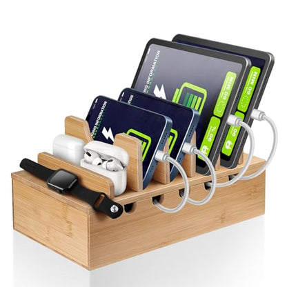 MINCORD Bamboo Charging Station for Multiple Devices