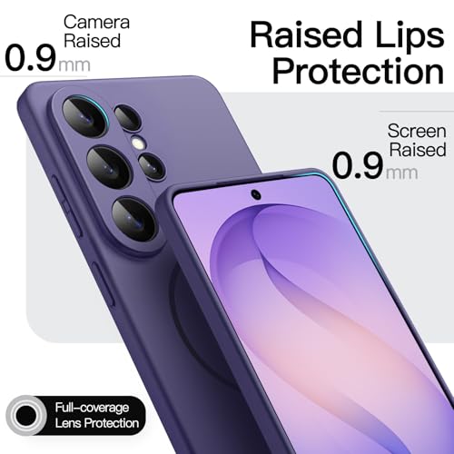 JETech Magnetic Slim Case for Samsung Galaxy S26 Ultra, Heron Purple | Compatible with MagSafe, Anti-Slip Grip, Full Camera Lens Protection, Ultra-Thin Lightweight, Matte Finish Phone Cover - color: Heron Purple, size: Galaxy S26 Ultra