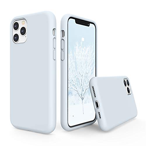 SURPHY Compatible with iPhone 11 Pro Max Case 6.5 inches, Thickened Liquid Silicone Phone Case (with Microfiber Lining) for iPhone 11 Pro Max 2019, Sky Blue - color: Sky Blue