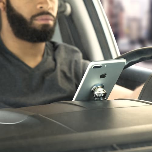 Nite Ize Steelie Magnetic Phone Socket Plus - Strong Dashboard Mount Phone Socket for a Secure Hold - Smooth Glide - Adjustable Viewing - Works with Steelie Mounts - style: Phone Socket Plus