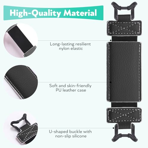 Secure Hand Strap for Kindle and Tablet - High Elasticity Finger Grip Holder Accessories for 6-8 Inches E-Book Tablet - color: Black