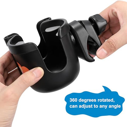 Accmor Wheelchair Cup Holder with Phone Holder, ﻿Universal 360° Rotatable Walker Cup Holder Rollator Scooter Accessory - color: Monkey