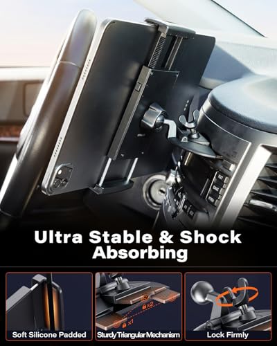 APPS2Car Sturdy CD Slot Tablet Car Mount Holder for 4.7-11" iPad iPhone - style: 1st Generation