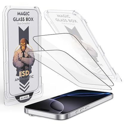 Compatible with iPhone 16 Pro Max Screen Protector with Auto-Alignment Install Kit [Full Edge Coverage] Shatterproof Tempered Glass Screen Protector for iPhone 16 Pro Max 6.9" [2 Pack] - size: iPhone 16 Pro Max