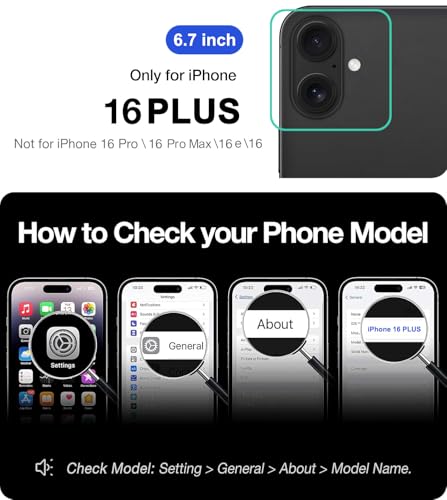 Magnetic for iPhone 16 Plus Wallet Case with Card Holder Black | Compatible with MagSafe, Shockproof Phone Cover with Detachable RFID Blocking Card Slot, Black - color: Black, size: iPhone 16 Plus