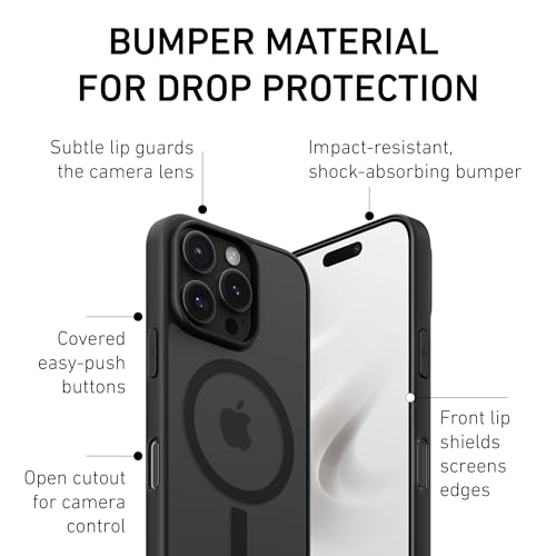 PEEL Bumper Case for iPhone 16 (Black) - color: Black, size: Magnetic+Bumper