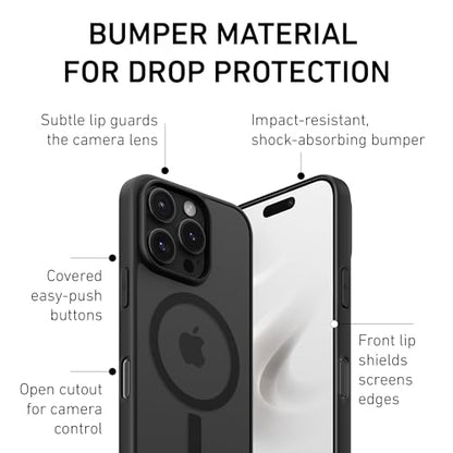 PEEL Bumper Case for iPhone 16 (Black) - color: Black, size: Magnetic+Bumper