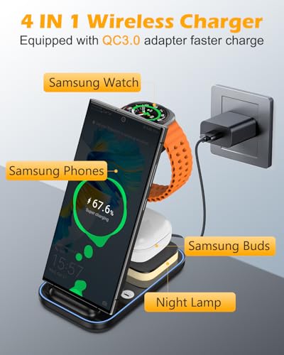 Wireless Charger Samsung Charging Station for Samsung Devices