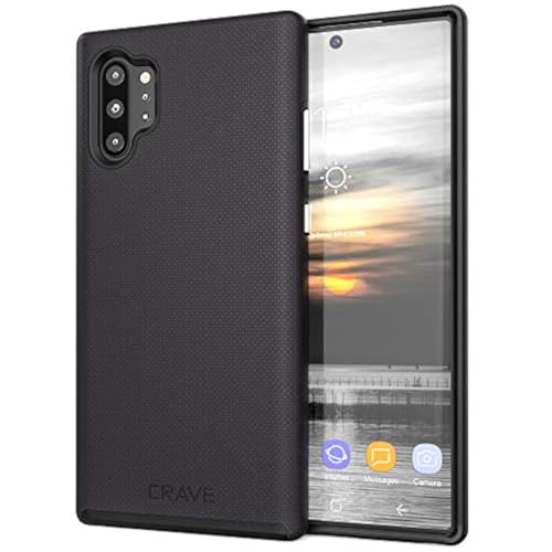 Crave for Galaxy Note 10 Plus Case, Shockproof Protection Dual Layer Case for Samsung Galaxy Note 10 Plus (6.8 inch) - Black - color: Black