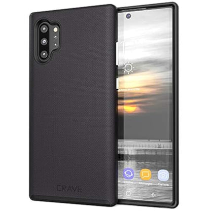 Crave for Galaxy Note 10 Plus Case, Shockproof Protection Dual Layer Case for Samsung Galaxy Note 10 Plus (6.8 inch) - Black - color: Black