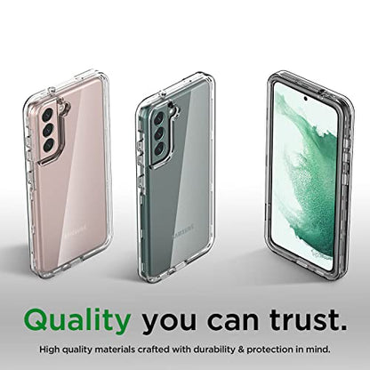 AICase for Galaxy S22 Case Clear Case(6.1"),Heavy Duty Drop Protection Full Body Rugged Shockproof/Dust Proof 3-Layer Military Protective Tough Durable for Samsung S22 6.1 5G - color: S22 case(Clear)