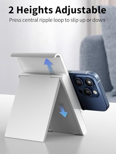 SAIJI Adjustable iPad Stand for Desk Portable Foldable Tablet Stand –Gray - color: Gray