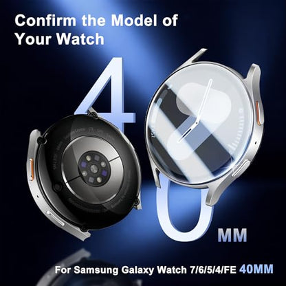 6 Pack for Samsung Galaxy Watch 7/6/5/4/FE Screen Protector 40mm | HD Tempered Glass Protective Film, Anti Scratch, Bubble Free, Touch Sensitive, Anti Fingerprint - size: For Galaxy Watch 7/6/5/4/FE 40mm 1.57 Inch