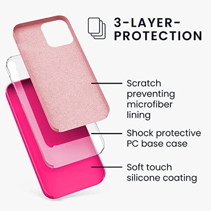 kwmobile Case Compatible with Apple iPhone 12 / iPhone 12 Pro Case - TPU Silicone Phone Cover with Soft Finish - Neon Pink - color: neon pink, size: iPhone 12 / iPhone 12 Pro