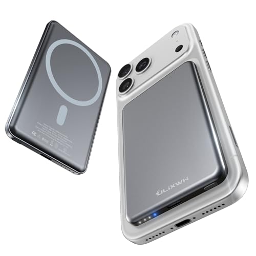 ULiXWH [0.3" Ultra Slim] [Alloy-Made] for Magsafe Portable Charger iPhone - color: Grey