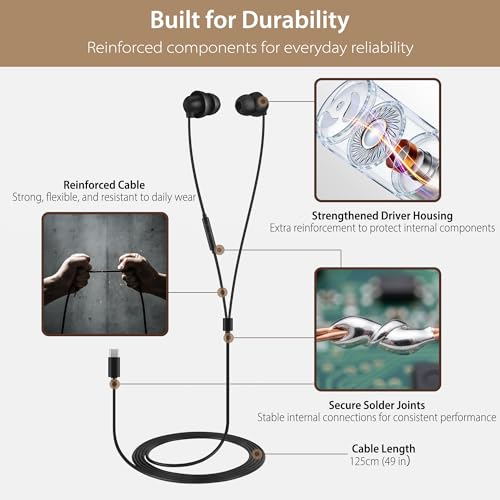Sleep Earbuds, USB-C Wired Sleep Headphones with Mic, for Side Sleepers - style: USB-C