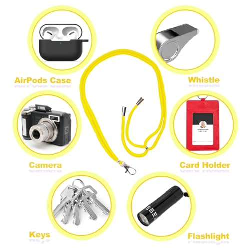 ELANE 8 Pieces Cell Phone Holder Around Neck,Adjustable Crossbody Phone Strap,Cell Phone Lanyard Crossbody Phone Lanyard - color: Yellow