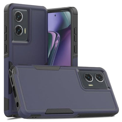 for Moto G Stylus 5G 2024 Case: Dual Layer Protective Heavy Duty Cell Phone Cover Shockproof Rugged with HD Screen Protector - Military Protection Bumper Tough - Motorola Moto G Stylus 5G 2024, Blue - color: Navy Blue (PC) + Black (TPU)