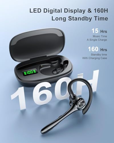 Earbuds Wireless Earpiece Bluetooth Headset Noise Canceling Mic Hands Free