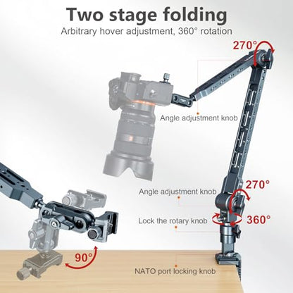 Heavy Duty Magic Arm, Desktop Overhead Mount, 5kg Weight Capacity