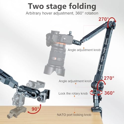 Heavy Duty Magic Arm, Desktop Overhead Mount, 5kg Weight Capacity