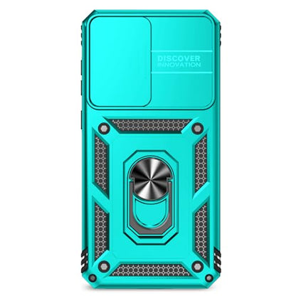 for Samsung Galaxy A36 5G Case with Slide Camera Cover HD Screen Protector [Military Grade 16ft. Drop Tested] Magnetic Ring Holder Kickstand Protective Phone Case for Galaxy A36 5G 2025, Mint - color: Mint w/ Slide Camera 2nd gen. Military Grade