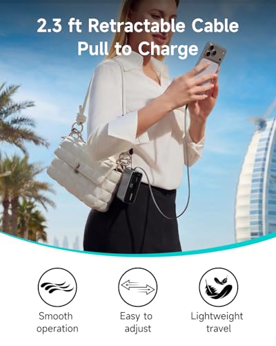 Ultra Mini Portable Charger, 10000mAh 45W Fast Charging Power Bank