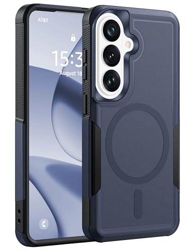 for Samsung Galaxy S26 Case Rugged Dual-Layer Shockproof Blue | Fit for Magsafe, Heavy Duty Military-Grade Protection, Matte Finish Scratch Resistant Anti-Fingerprint, S 26 Phone Case - color: Blue