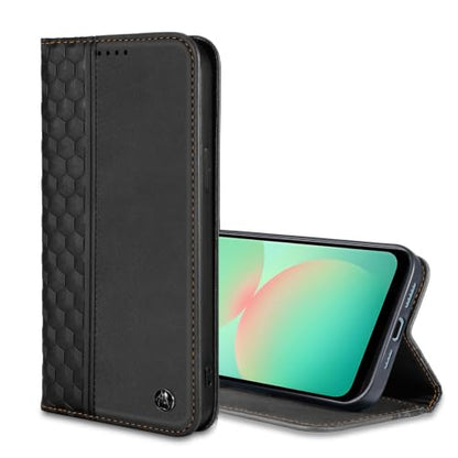 Wallet Case for Samsung Galaxy A18/A17/A26/A16 5G 6.7 inch - PU Leather Flip Cover with Card Holder Slots, Strong Magnetic Folio Phone Case, Black - color: Black, size: Samsung Galaxy A18/A17/A26/A16 6.7"