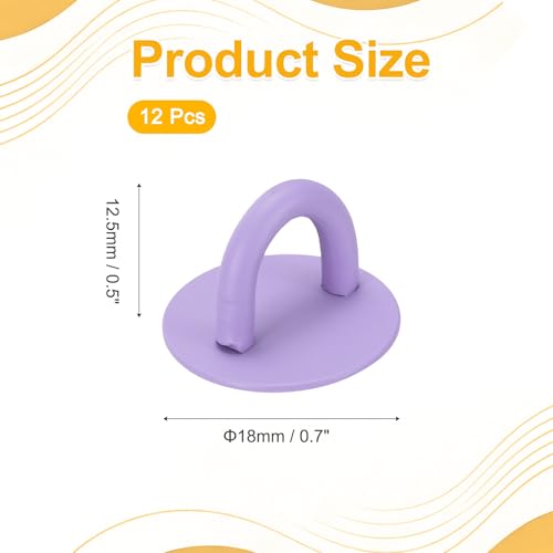 12Pcs Phone Ring Holder (0.7 Inch) - Adhesive Round Shaped Phone Finger Grip Hook Smartphones Keychain Ring Charm Loop for DIY Tablet Case Accessories, Purple - color: Purple