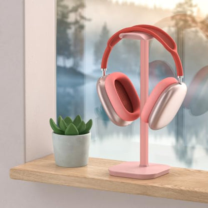 Headphone Stand, Aluminum Desk Headset Earphone Holder (Pink) - color: Pink