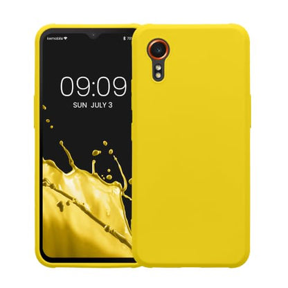 kwmobile Case Compatible with Samsung Galaxy Xcover7 Case - Soft Slim Protective TPU Silicone Cover - Radiant Yellow - color: Radiant Yellow