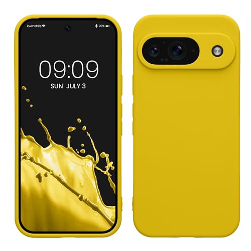 kwmobile Case Compatible with Google Pixel 9 Case - Protective Slim TPU Phone Cover - Soft Matte Finish - Radiant Yellow - color: Radiant Yellow, size: Pixel 9