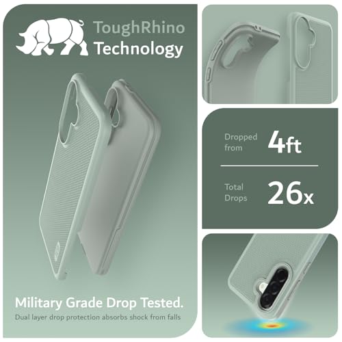 TUDIA DualShield Grip Designed for Samsung Galaxy A36 5G Case (2025), [MergeGrip] Military Grade Dual Layer Shockproof Slim Tough Heavy Duty Protective Phone Case for Galaxy A36 (Green Lily) - color: Green Lily