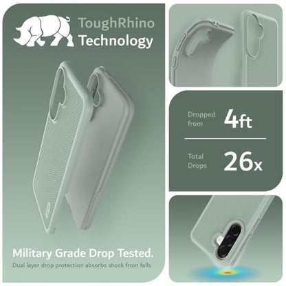 TUDIA DualShield Grip Designed for Samsung Galaxy A36 5G Case (2025), [MergeGrip] Military Grade Dual Layer Shockproof Slim Tough Heavy Duty Protective Phone Case for Galaxy A36 (Green Lily) - color: Green Lily