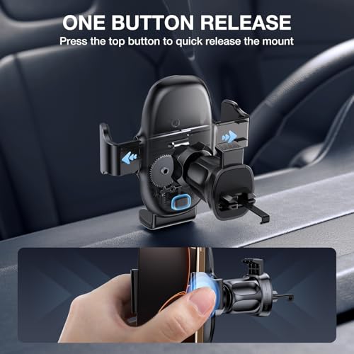 miracase Upgraded-2nd Generation Universal Phone Holders for Your Car, Hands Free Air Vent Car Phone Holder Mount Compatible with iPhone 16/15/14/13/12/11 Series and All Phones - style: Crystal Pink