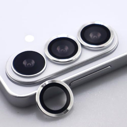 for Samsung Galaxy S26 / S26 Plus Camera Lens Protector Metal Ring Tempered Glass Lens Cover Accessories (Silver) - color: Silver